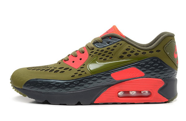 Air Max 90 Ultra BR Womens Shoe Olive / Black / Bright Red
